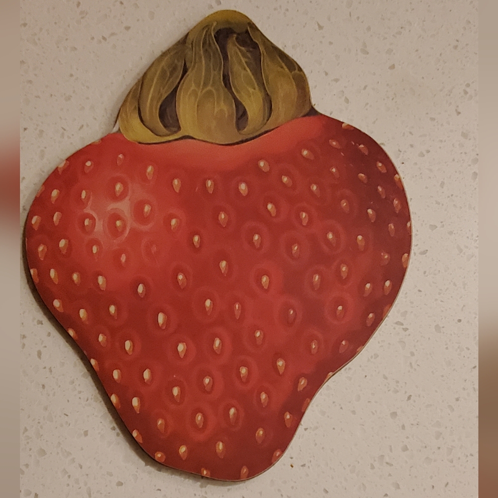 Vintage Wilscombe Strawberry Melamine, 11" Cutting Board,Made in England, EUC - Picture 10 of 14